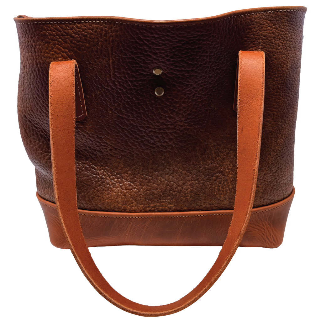 The Archetype Tote | Brown Shrunken Bison / English Tan Horween Leather