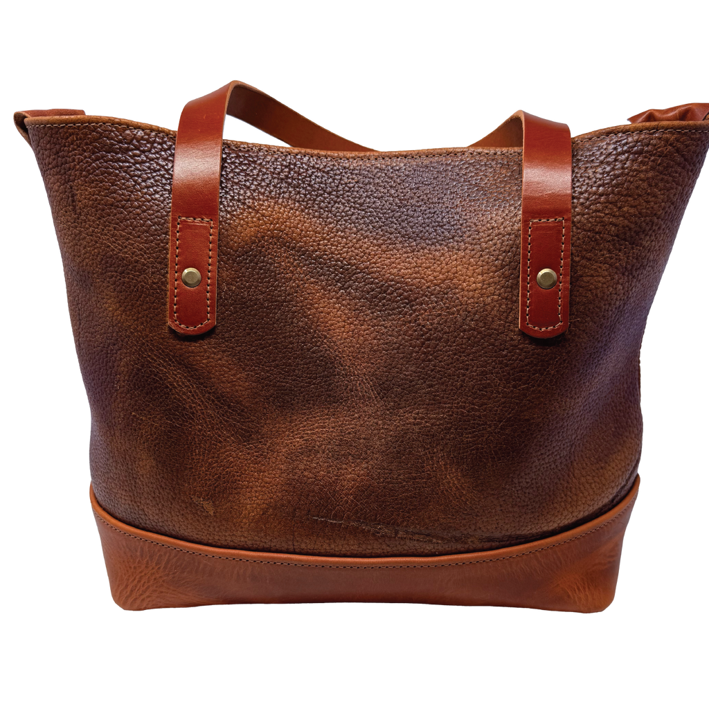 The Archetype Tote | Brown Shrunken Bison / English Tan Horween Leather