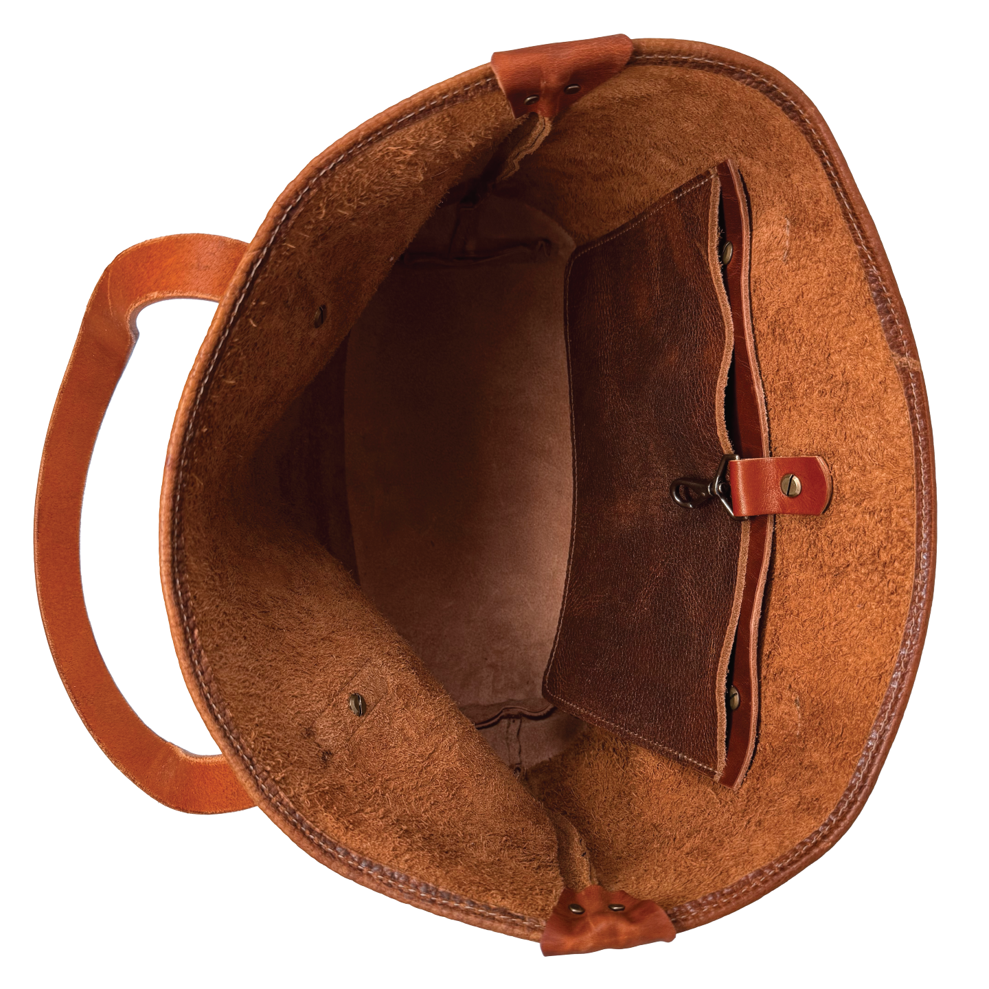 The Archetype Tote | Brown Shrunken Bison / English Tan Horween Leather