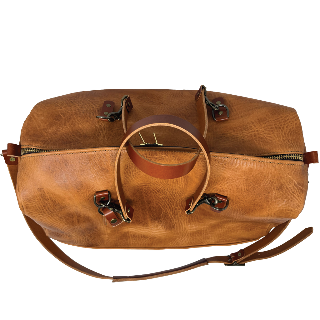 The Highlander Horween Leather Duffle | Natural
