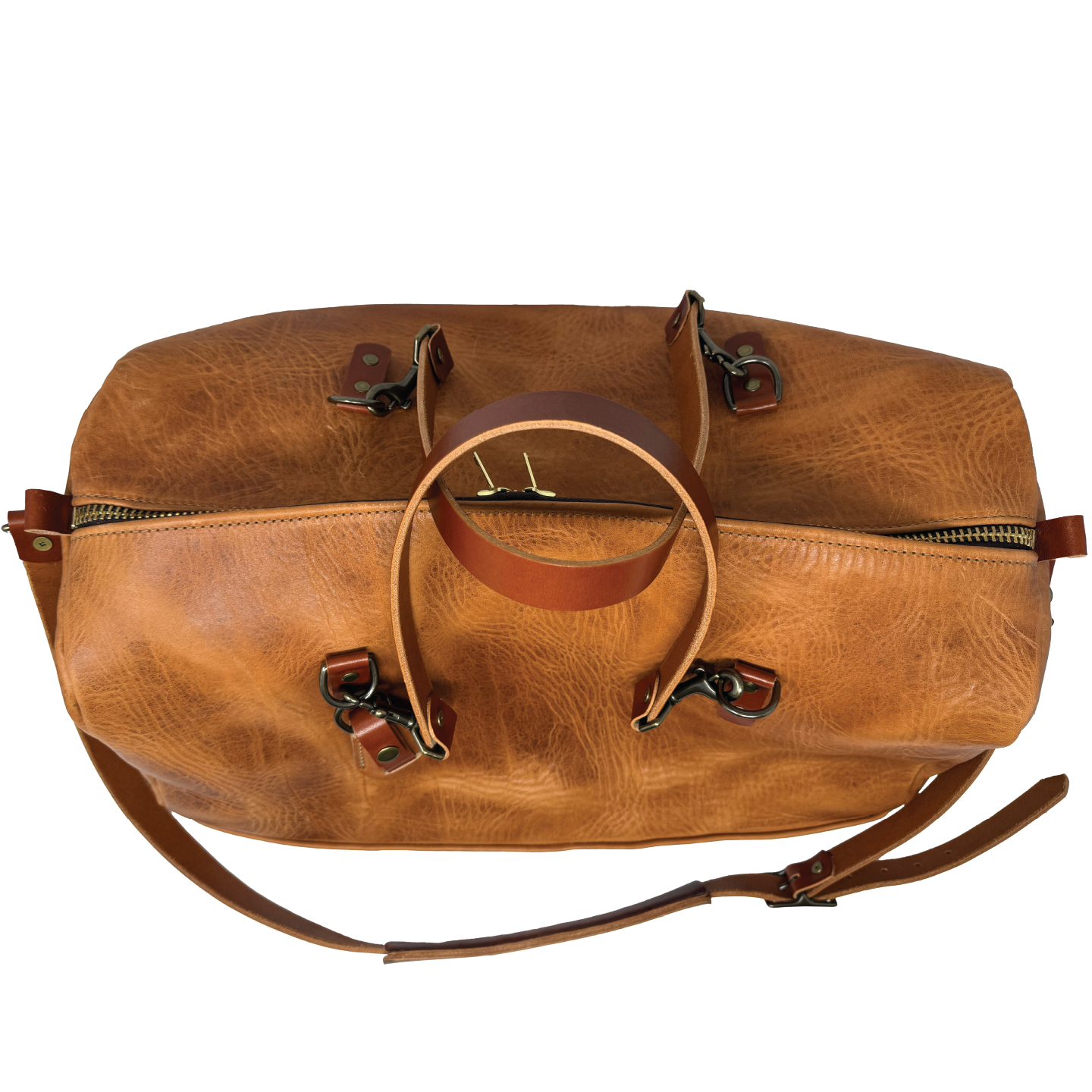 The Highlander Horween Leather Duffle | Natural