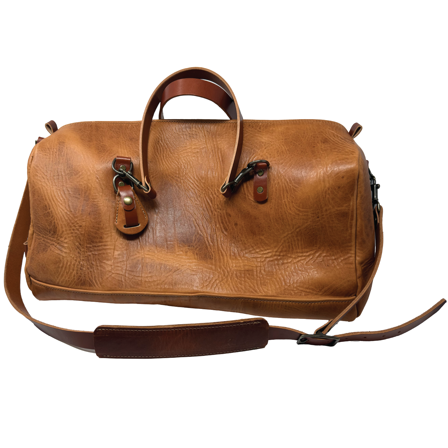 The Highlander Horween Leather Duffle | Natural