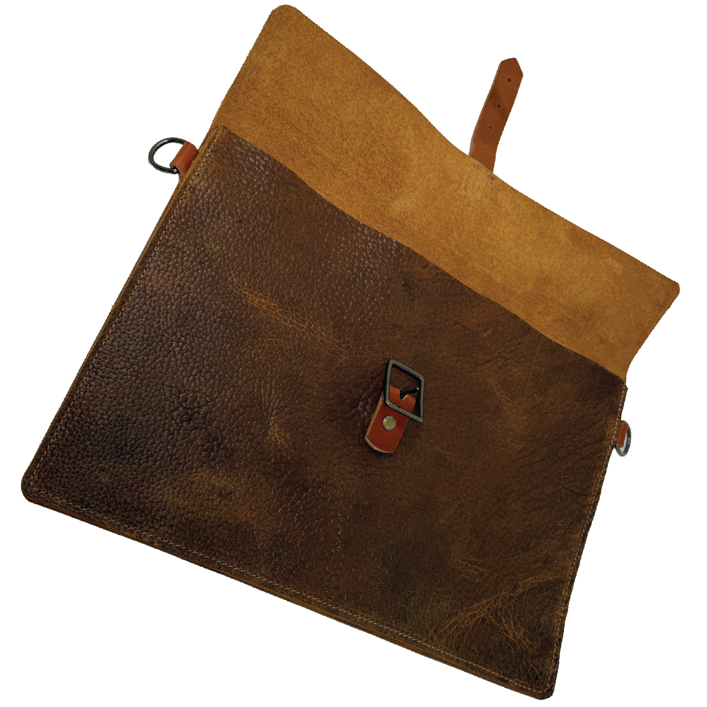 The Chief Horween Leather Briefolio | Brown Shrunken Bison