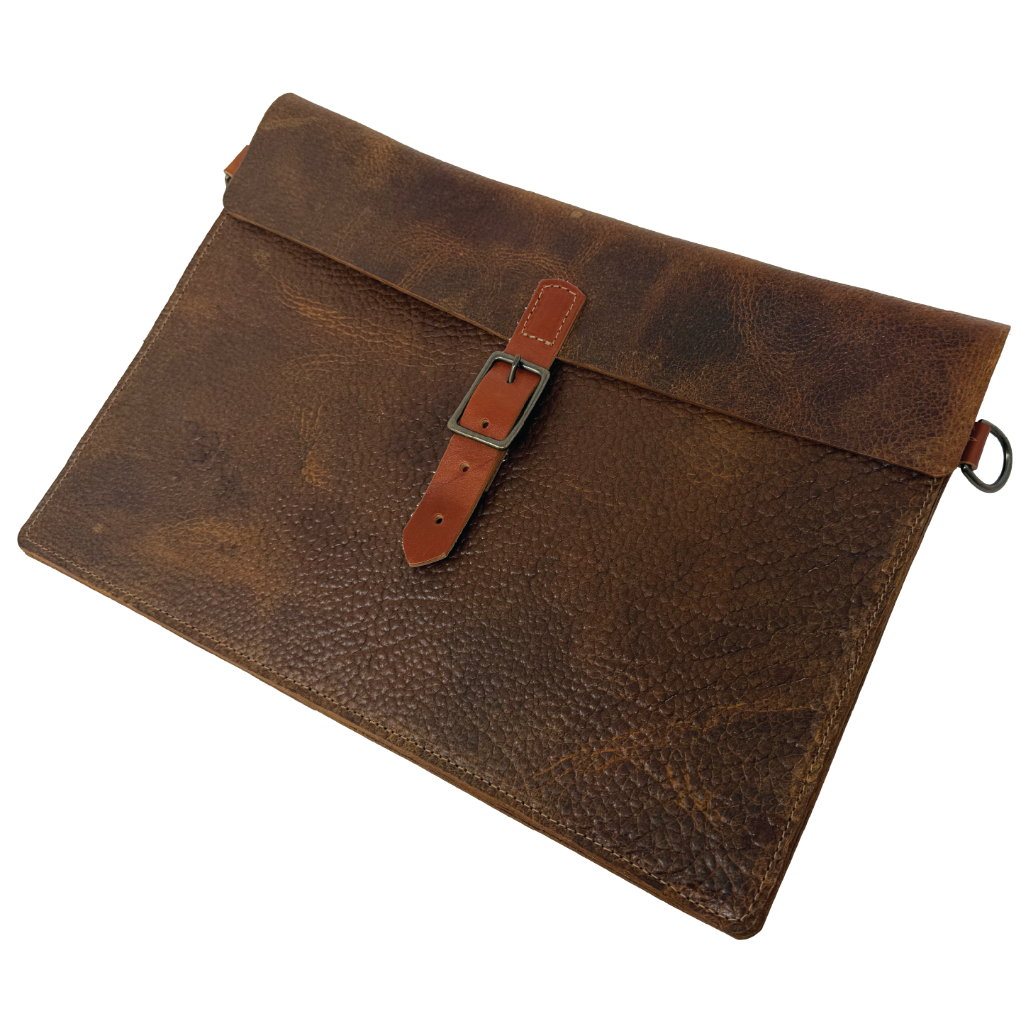 The Chief Horween Leather Briefolio | Brown Shrunken Bison