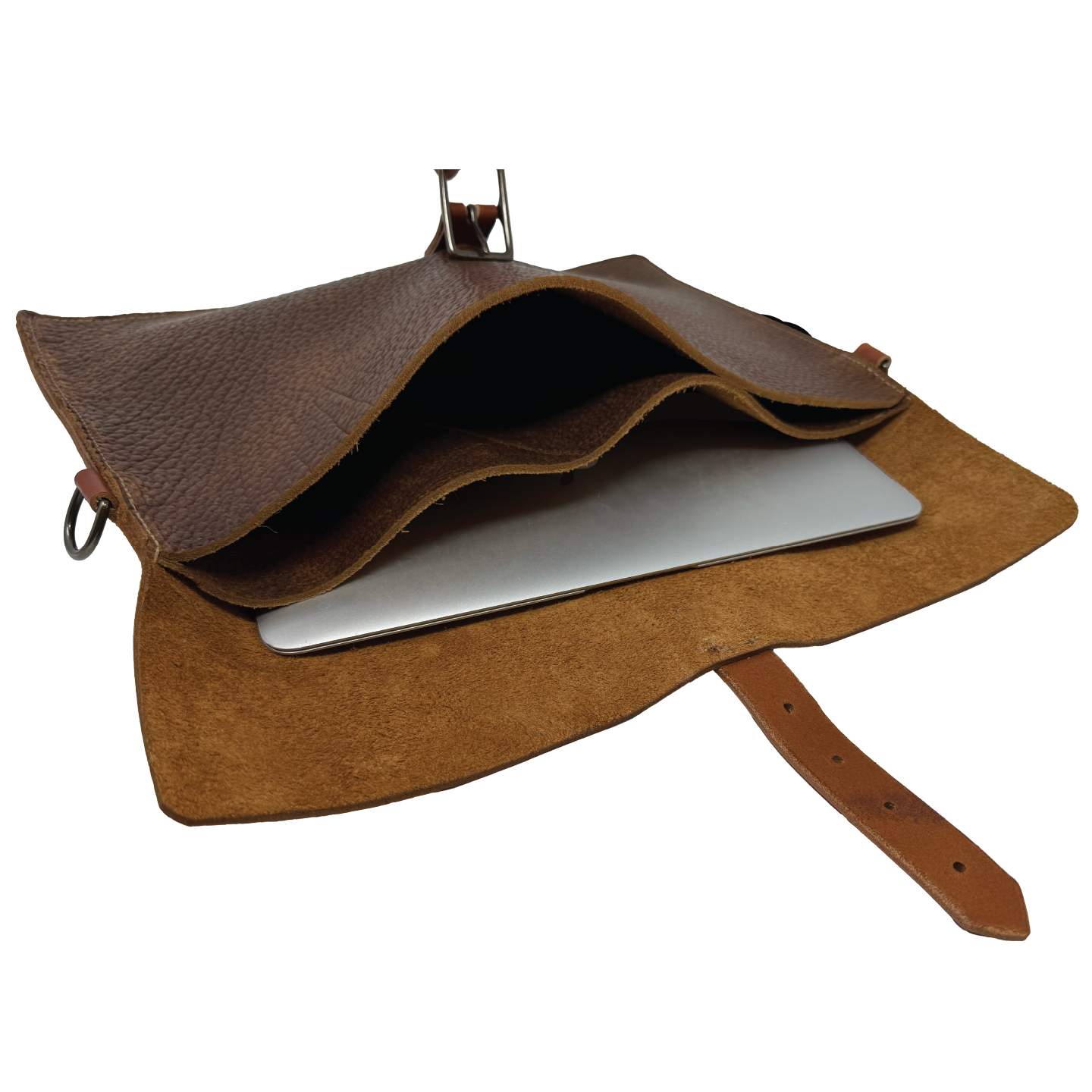 The Chief Horween Leather Briefolio | Brown Shrunken Bison