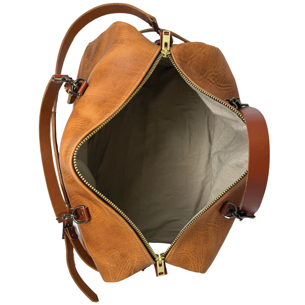 The Highlander Horween Leather Duffle | Natural