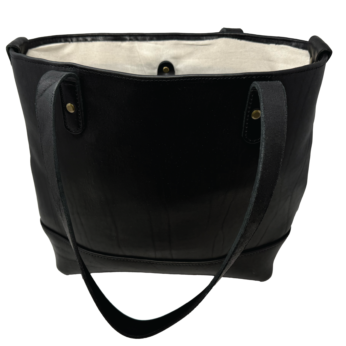 The Archetype Tote | Horween Black Leather