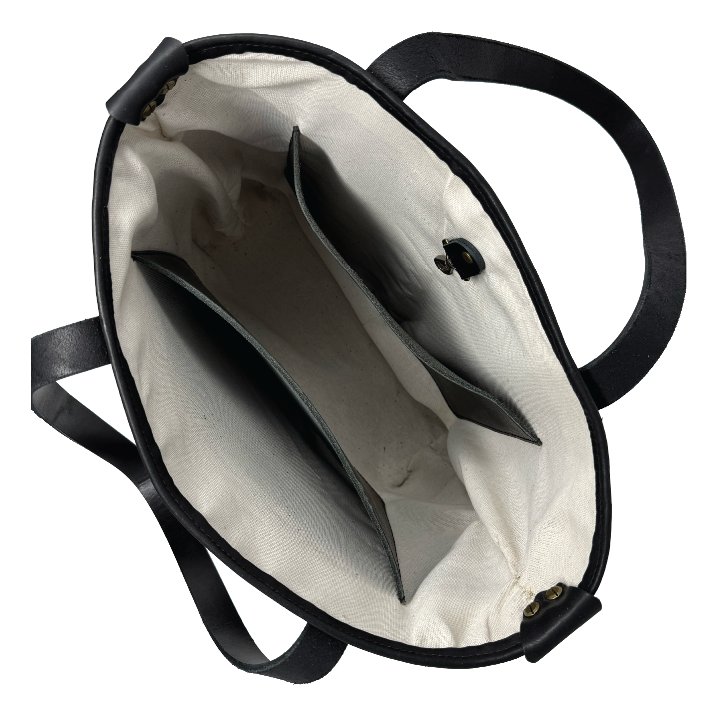 The Archetype Tote | Horween Black Leather