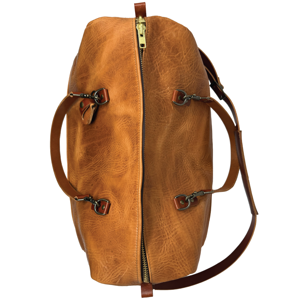 The Highlander Horween Leather Duffle | Natural