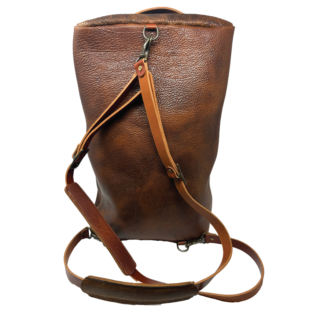 The Highlander Horween Leather Duffle | Brown Shrunken Bison