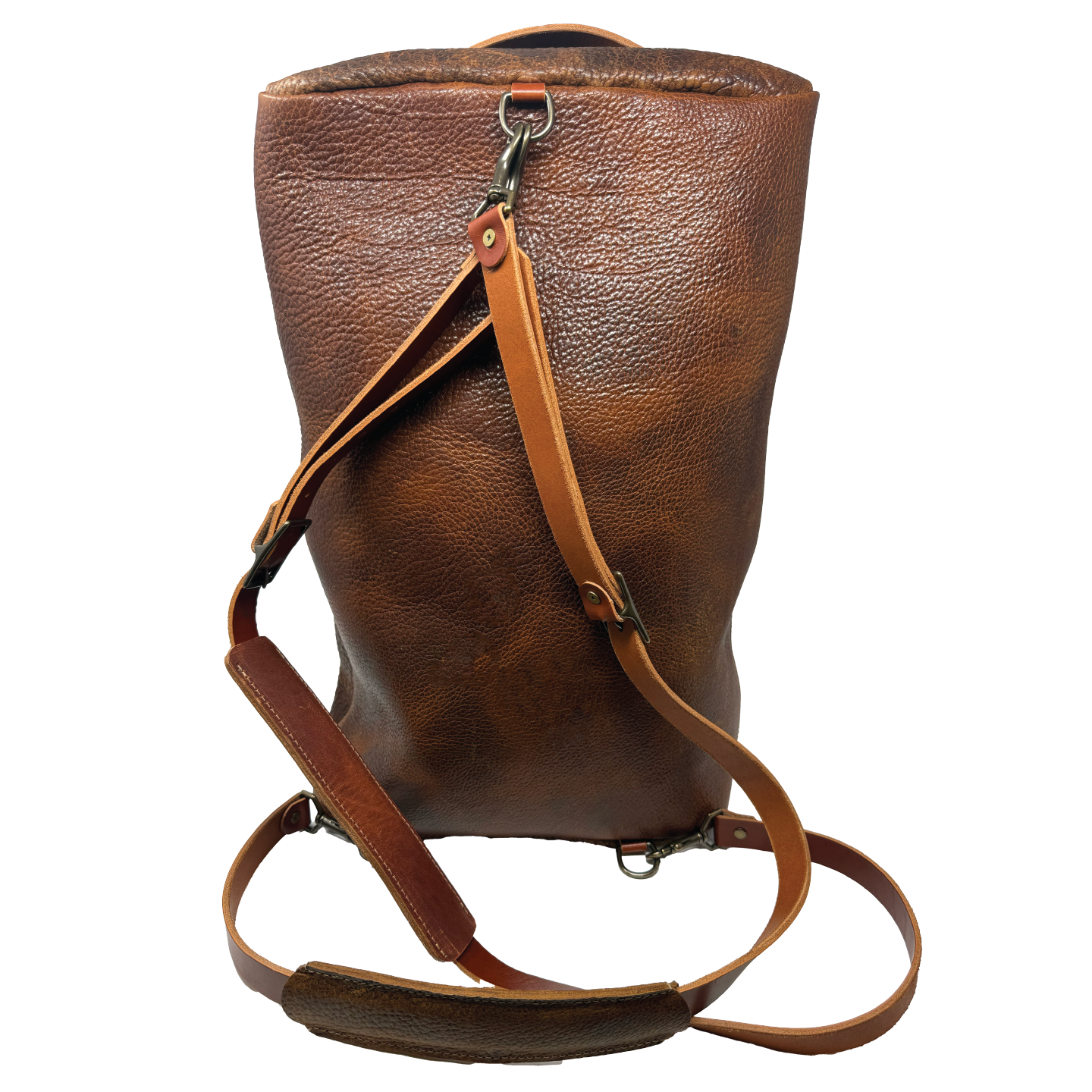 The Highlander Horween Leather Duffle | Brown Shrunken Bison