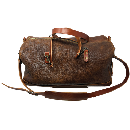 Highlander Leather Duffle | Shrunken American Bison