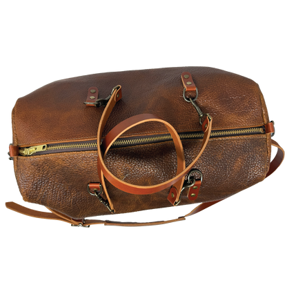 Highlander Leather Duffle | Shrunken American Bison