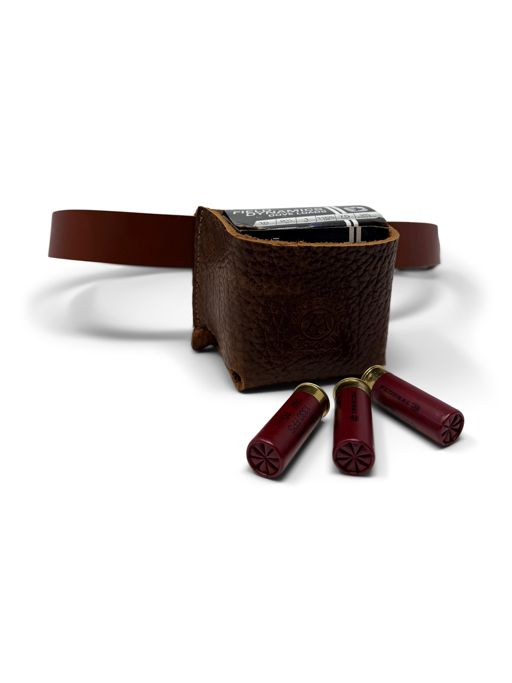 The Covey Bison Shell Pouch | Brown Shrunken Bison